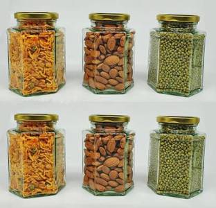 एक्सिट्टो किटचेन Hexagon Glass Jar 6 पीस स्पाइस सेट