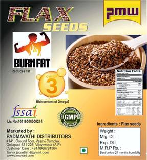 PMW BEST QUALITY BROWN FLAX SEEDS 500 G Seed