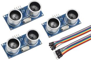 Robotronics HC-SR04 Ultrasonic Sensor Distance Module for Arduino UNO MEGA2560 Nano Robot XBee ZigBee (Pack of 3 ) With Male To Female Jumper Wire FM Transmitter Electronic Hobby Kit