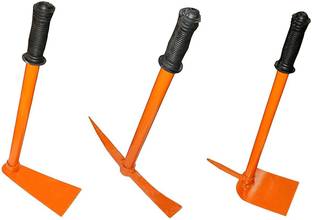 Flipkart SmartBuy Hoe Set of 3 with Garden Hoe, Garden Hoe with Prong and Garden Pick Axe. Garden Tiller Set Combo Garden Tool Kit