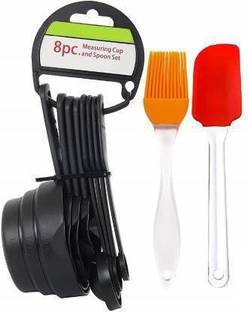 Biway Spoon and Silicon Oil Brush Spatula / Spoons Measuring Cup Set
