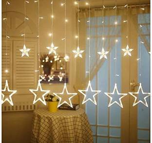 CraftQua 12 LEDs 2.49 m White Steady Star Rice Lights