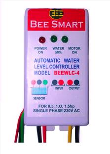 BeeSmart Fully automatic Water Level Controller Auto on, Auto off 0-1.5 hp 30 A Relay Use Model BEEWLC-4 Wired Sensor Security System