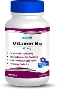 HealthVit Vitamin B12 500 mcg 60 Tablets