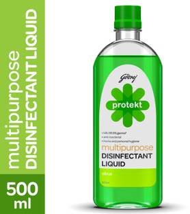Godrej Protekt Multipurpose Disinfectant Liquid - Kills 99.9% Germs, Anti-bacterial, for Home & Personal Hygiene, Citrus Fragrance