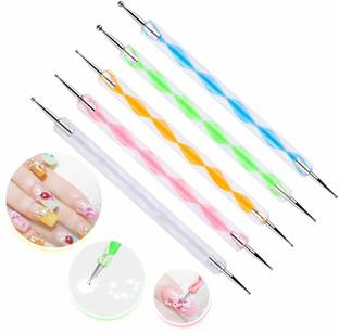 VULPIX 5 pc 2 Way Dotting Pen Tool Nail Art Tip Dot Paint Manicure kit