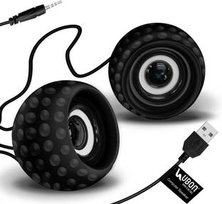 Ubon GSP-100A Mini Multimedia Computer 3W*2 with 3.5mm AUX | USB Powered 10 W Laptop/Desktop Speaker