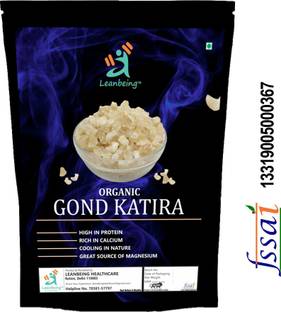LEANBEING Gond katira 400gm Super white | Gum tragacanth | Gum karaya | Premium grade | Prevents heat stroke and helps in constpation gond Mouth Freshener