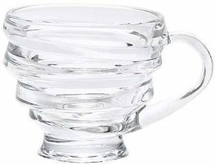 HARSHA ENTERPRIS Pack of 6 Glass Glass Spiral Honey Tea/Coffee Cups,210 Ml, Transparent, 6 Piece