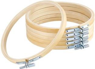 Satyam Kraft 6 Pieces Wooden Embroidery Hoops for Embroidery Work, Stitch Work, Craft Work Embroidery Ring (6 Inch) Embroidery Hoop