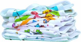 sunuo Washable Reusable Multicolour Hosiery Cotton Diapers,Nappy,Langot for New Born Baby (0-6 Months, Pack of 10)