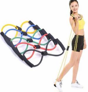 BORIS Resistance Band 8 Type Chest Expander fitness Exercise Tube Resistance Tube(Blue) Resistance Tube