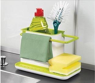 JIGSHTIAL Sink Dishwasher liquid & Brush Holder Stand