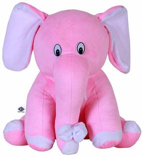 4AJ BAZAAR Elephant Soft Toy- 22 cm, Pink  - 22 cm
