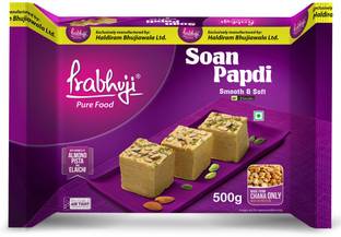 PRABHUJI PURE FOOD SOAN PAPDI ELACHI 500g Pouch