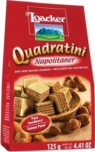 LOACKER Quadratini Napolitaner(Hazelnut) 125g - Italy Wafers