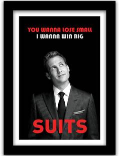 Suits TV Series Poster - Suits Framed Poster for Room - Harvey Specter Poster with Frame Paper Print