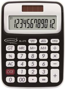 BAMBALIO 12 Digits BL-275 Black Large LC Display 3 Years Warranty Basic  Calculator