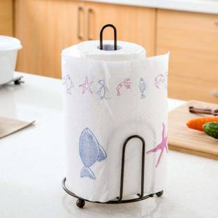 APEROL DESIGN Self Adhesive Towel Holder/Towel Hanger/Napkin Hanger/Towel Hanger Wall Hanging Bathroom Kitchen Towel Rack Tissue Roll Paper Hanger Scarf/Tie/Towel/Napkin Stand for Bathroom (Towel Holder) Iron Toilet Paper Holder