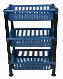 mastBus Fruits/Vegetables Kitchen Rack Plastic Fruit and Vegetable Stand Plastic Multipurpose Kitchen Stand Shelf