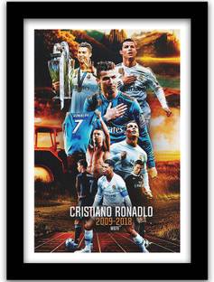 Cristiano Ronaldo Framed Poster for Room - Cristiano Ronaldo Wall Poster with Frame Paper Print
