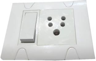 DHAKAD Electric Extension Board (1 Switches,1 Sockets) 5Ampere 1 Socket MODULAR Extension Boards (White) 1  Socket Extension Boards
