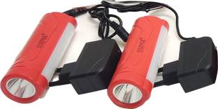 CTB PLSUPREME Combo Of 2 Pcs PL-006 3 Watt LED Rechargeable Torch With 1400 mAh Lithium Battery-Red Torch
