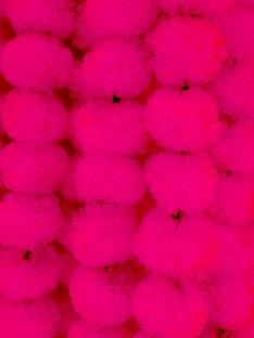 ला एस्थेटिक Artificial Marigold Fluffy & Attractive Flowers Garland | Wall Hanging | Home Decor | Office | Special Occasions Decor Pink गुलाबी गेंदा नक़ली फूल