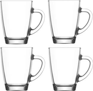 Shiv Kraft Glasss With Handle For Tea / Milk / Coffee - 200 ml Glass Coffee Mug