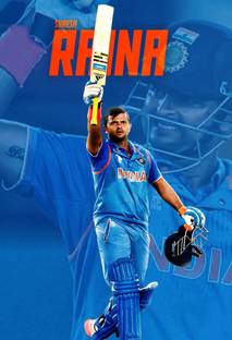 Suresh Raina Paper Print