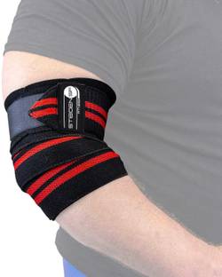 STEIGEN FITNESS Wrist Elbow Wraps Elastic Straps Brace Support for Weightlifting Workout Gym Elbow Support
