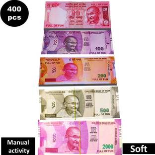 Mallexo Premium Dummy notes for kids to play with money game manually activity |400pc Bundle money for playing toys | Dummy currency notes for kids | nakli notes | money sets | fake money set Dummy currency Gag Toy