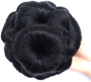 SAMYAK 2 minute Floral hair claw / hair style bun with claw attached Hair Extension