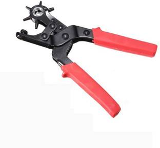 SUKHAD Multipurpose Rotary Hole Punch Piller with Rubber Handle for Leather Belt Punch Plier