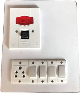 ZOLDYCK (4 Switches,1 Sockets,1 DP) Extension Board 1  Socket Extension Boards