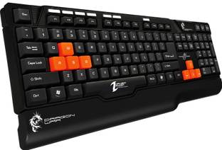 DRAGON WAR GK-003 Dragon Racon Wired USB Gaming Keyboard Compatible with Desktop, Laptop, Mac