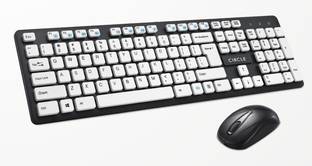 Circle Rover A7 White Wireless Standard Laptop Keyboard Compatible with Desktop, Laptop, Mac