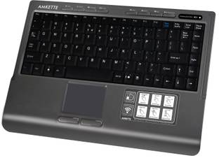 AMKETTE Wi-Key Touch with Multi Touchpad Wireless Laptop Keyboard Compatible with Desktop, Laptop, Mac