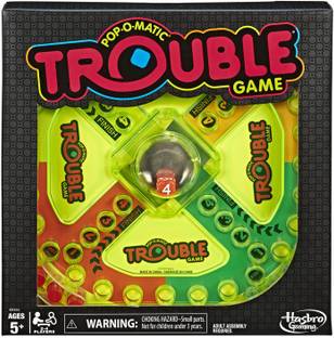 HASBRO GAMING Trouble Neon Pop Board Game for Kids Ages 5 and Up Party & Fun Board Game