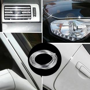 PROEDITION Chrome Sticky Car Door Edge Scratch Guard Trim Cover U Shape (3 METER) G118 Matte, Glossy, Chrome Mahindra KUV100 Side Garnish