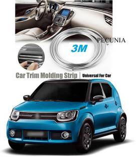 PROEDITION Chrome Sticky Car Door Edge Scratch Guard Trim Cover U Shape (3 METER) G29 Matte, Glossy, Chrome Maruti Baleno Side Garnish