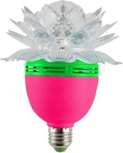 UTSAV ENTERPRISES 360 Degree Automatic Rotation Multi Colour Led FestivalLlight Lotus Disco Bulb Disco Ball Set