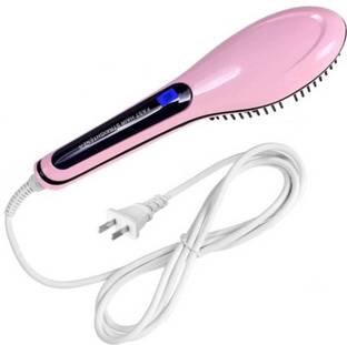 KLEXA Fast Hair Straightener HQT-906 Fast Hair Straightener Brush, Hair Straightener (Pink) PL-4578778 Hair Straightener Brush Hair Straightener