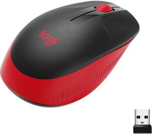 Logitech M190 / Full Size Ambidextrous Curve Design, Scooped Buttons Wireless Optical Mouse