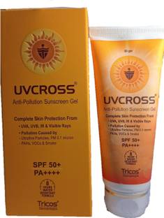 UVCROSS Sunscreen - SPF 50 PA++++ Anti-Pollution Sunscreen Protection From UV UVB IR & Visible Rays SPF 50+ PA++++