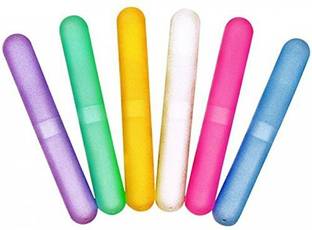 AMAZEE 6 Pcs Multi-color Toothbrush Cover Tube Tooth brush Case Lid Plastic Toothbrush Holder  (Multicolor), ( pack of 6) Toothbrush Case