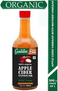 GustativeBite Organic Apple CiderVinegar with Mother of Vinegar for Weight Loss Vinegar 500ml Vinegar