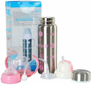 shoptric 3 in 1 Baby Feeding Bottle Thermo-Steel Multifunctional-Sipper, Nipple & Straw - 240 ml - 240 ml (Pink, Silver)Be the first to Review this product - 240 ml