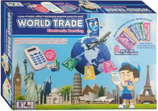 Jayaansh Traders World Trade Property Trading Game - Electronic Banking with Swipe Machine Money & Assets Board Game