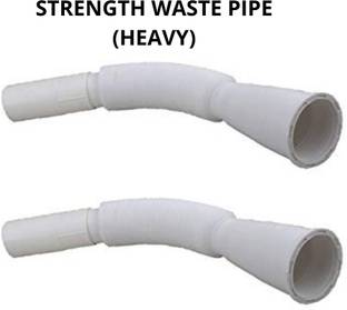 Strength Flexible PVC Waste Drain Pipe for Wash Basin & Sink - 2 piece Hose Pipe - 2 PACK OF WASTE DRAIN PIPE Hose Pipe
